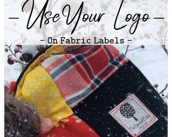 Use own logo custom fabric labels, sew in label, custom labels, personalized label, quilt label, crochet label, product label, sewing notion