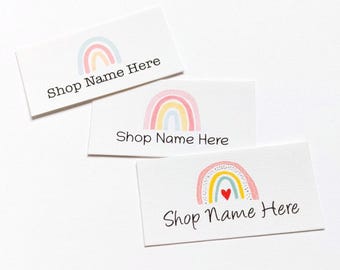 Rainbow Printed Cotton Fabric Labels: Custom Sew-In Quilt Labels