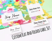 Set of 80 Custom Cotton Labels – Flat or Fold-Over 1"x2" Sew-On Tags | Personalized Text Branding