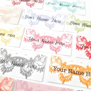 Butterflies printed sew on fabric labels, custom labels, product label, sewing labels, quilt label, sewing gift, sewing notion, personalized