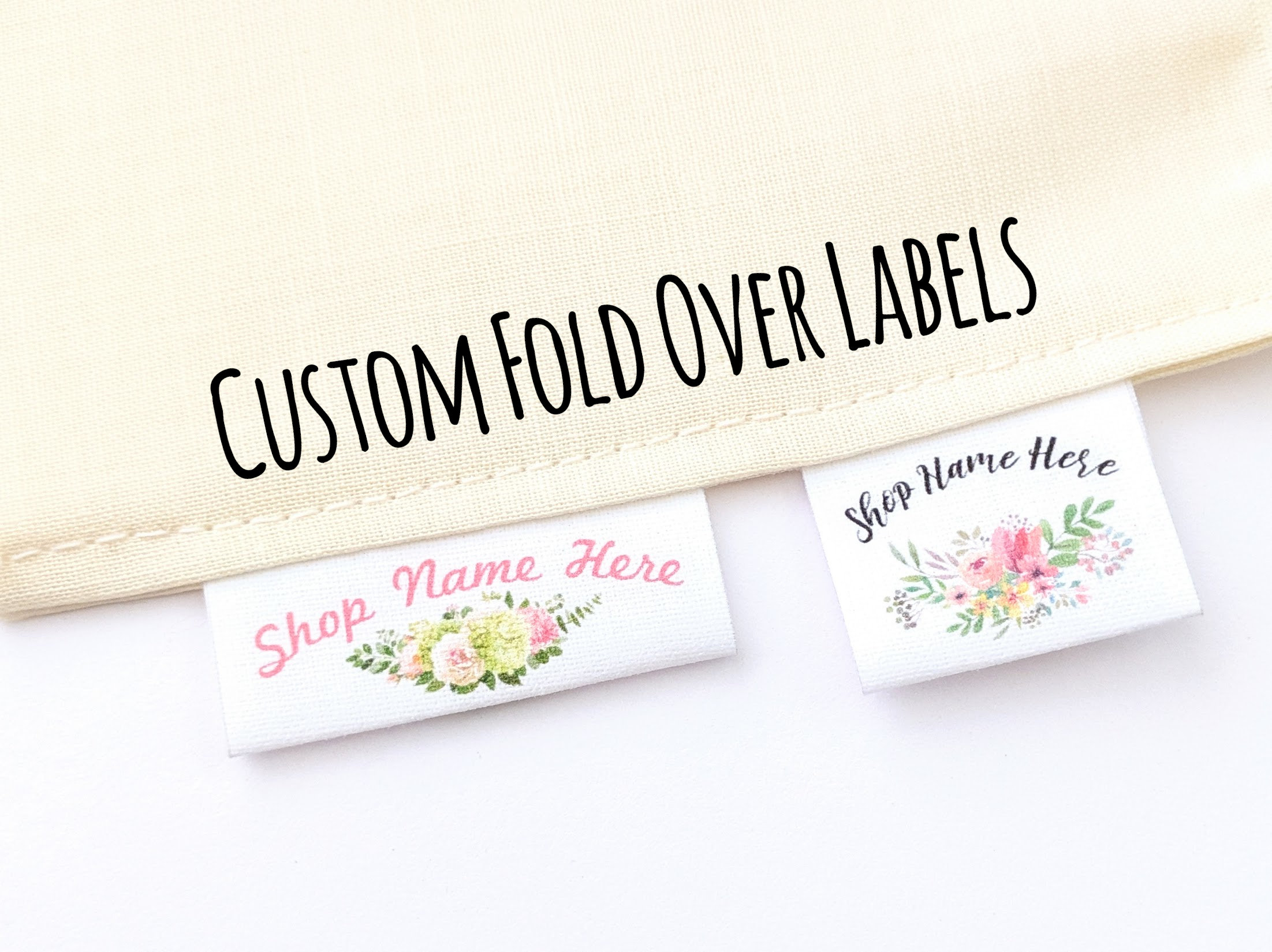 120 Pieces Personalized Sewing Labels Sew on Clothing Labels Handmade  Interlocking Heart Pattern Label Tags for