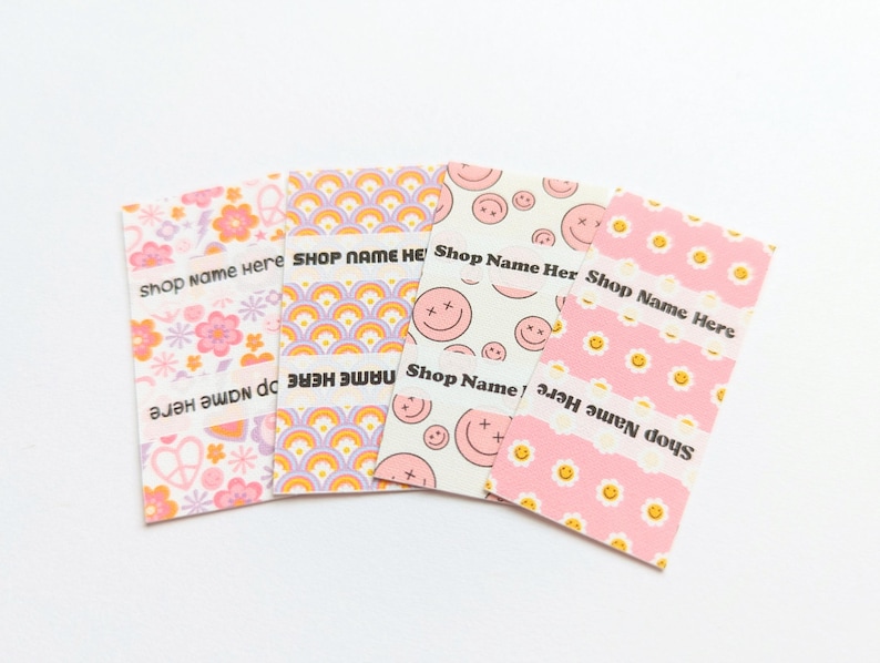 Custom Cotton Fabric Labels: Retro Funky Sew on Tags - Etsy