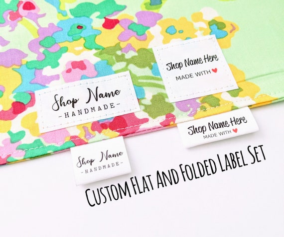 FOLD OVER Custom Fabric Labels, Sew in Label, Custom Labels, Personalized  Labels, Quilt Label, Crochet Labels, Product Labels, Sewing Notion 