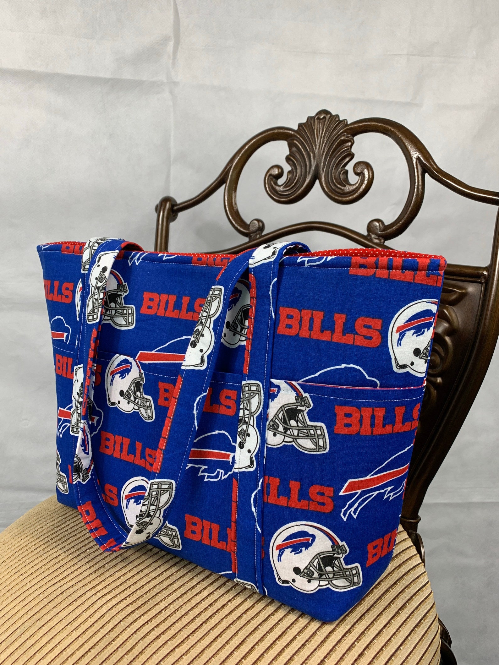 Blue Red and White/Buffalo Bills Tote Bag Etsy