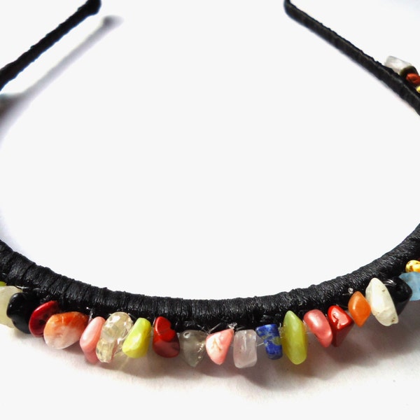 Headband hair with natural stones Hair accessory Natural stones Headband