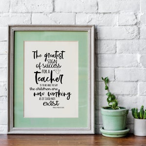Teacher-Montessori Print