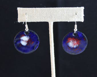 Enameled Copper Earrings (041917-025)