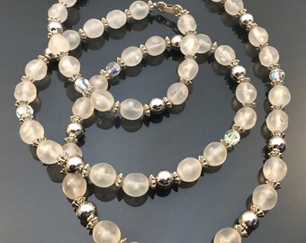 Vintage Glass & Modeled Plastic Beaded Necklace - 1950’s