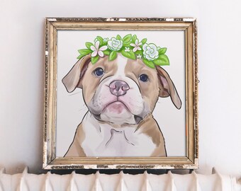 Dog Memorial Portrait, Dog Loss Gift, Loss of Dog Photo Print, Dog Sympathy Gift, Dog Bereavement Print, Dog Remembrance