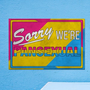 Sorry Wir sind Pansexuell - LGBTQ + Pan Pride Poster. Drucken in mehreren Größen erhältlich!