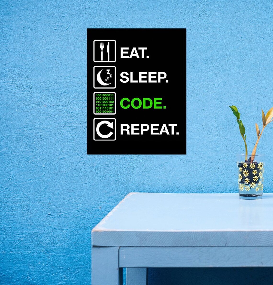 Eat Sleep Code Repeat Computer Programmers/programming - Etsy
