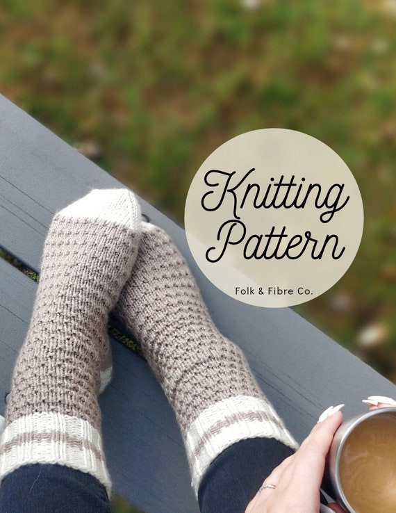Chunky wool socks knitting pattern