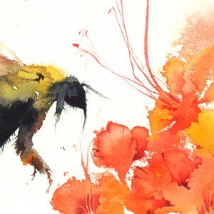 Bumblebee with Orange Flowers
