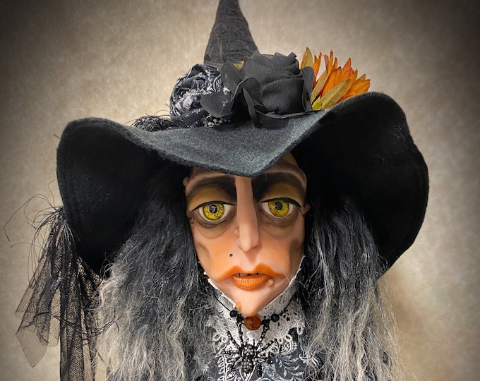 Halloween Witch Witch Decoration Witch in Black Witch Etsy