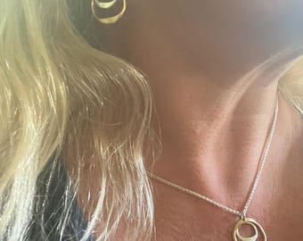 Curved Circles Silver & Gold Set