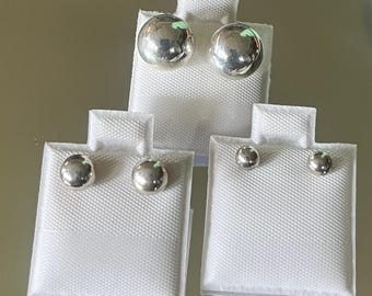 Bundle of 3 Sizes Classic Sterling Silver Balls Earrings