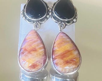 Australian Jasper & Onyx Earrings