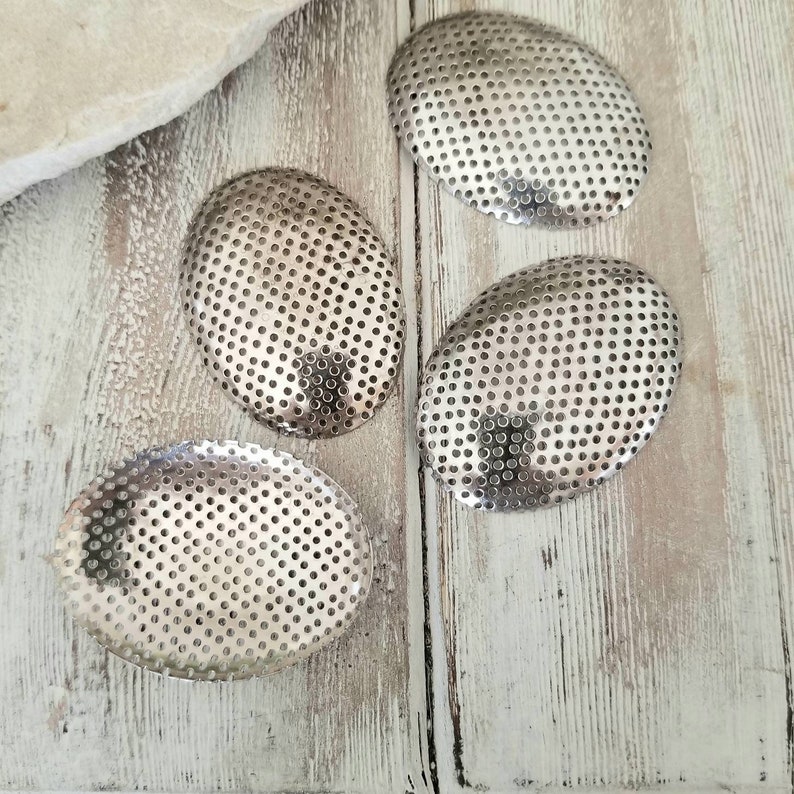 Steampunk Findings Vents Set of 4 Mini Metal Filter Vents Steampunk Supplies for Masks Silver Cosplay Goggle Supplies