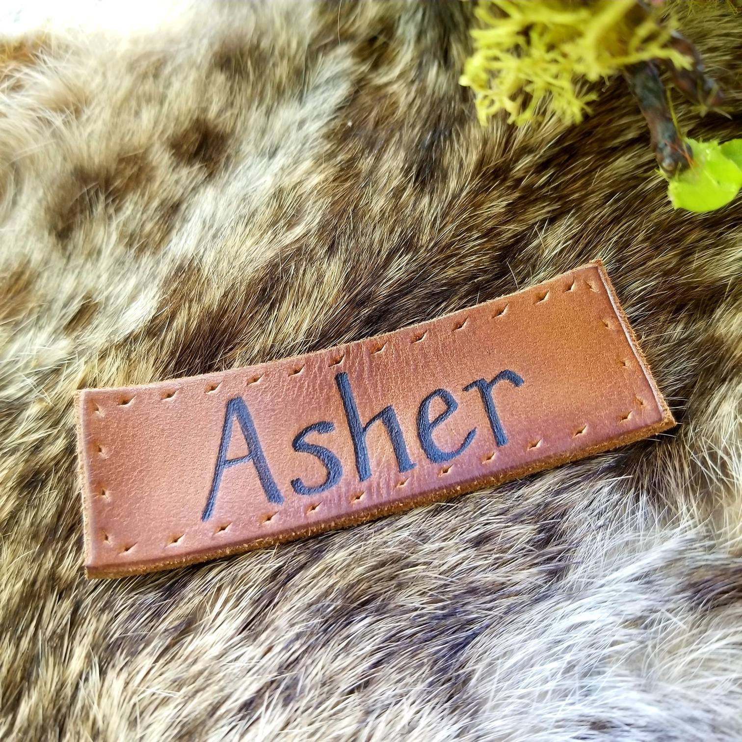 Personalized Leather Labels Leather Name Tags Sturdy & Durable Etsy