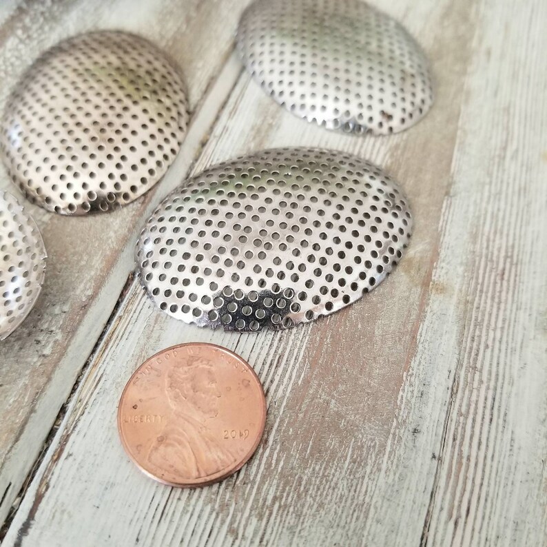 Steampunk Findings Vents Set of 4 Mini Metal Filter Vents Steampunk Supplies for Masks Silver Cosplay Goggle Supplies