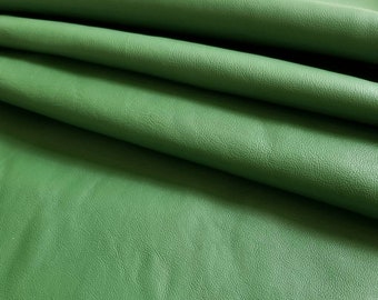 Green Leather Sheet 3oz. Solid Green Leather Scraps for Earrings and DIYS