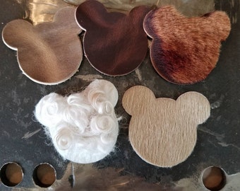 Leather Patches Genuine Leather Furry Bear Patches (Custom Shapes, Contact Us)