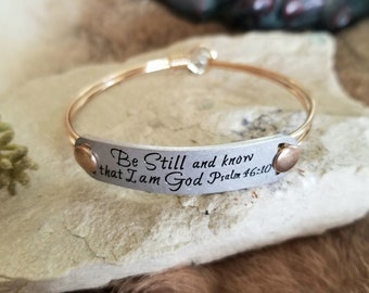 Inspirational Bracelet Bangle Bracelet Silver and gold Bracelets Inspirational Bracelets