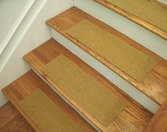 Essential Carpet Stair Treads - Style Berber - Color Natural - Size 30" x 8" - Sets of 4, 7, 13, 15, and 17