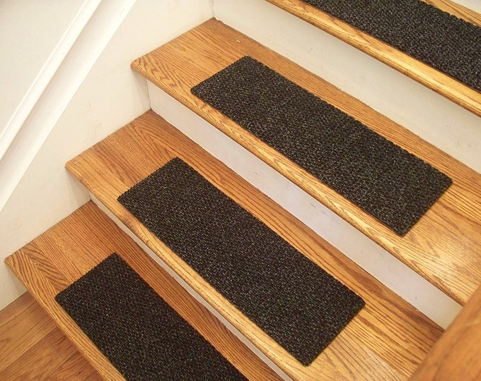 Essential Carpet Stair Treads Style Berber Color Charcoal Etsy