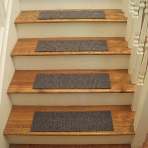 Essential Carpet Stair Treads Style Berber Color Beige Gray Size 24 x 8 Sets of 4, 7, 13, 15, and 17 image 2