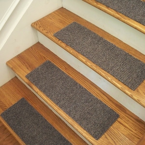 Essential Carpet Stair Treads Style Berber Color Beige Gray Size 24 x 8 Sets of 4, 7, 13, 15, and 17 image 1