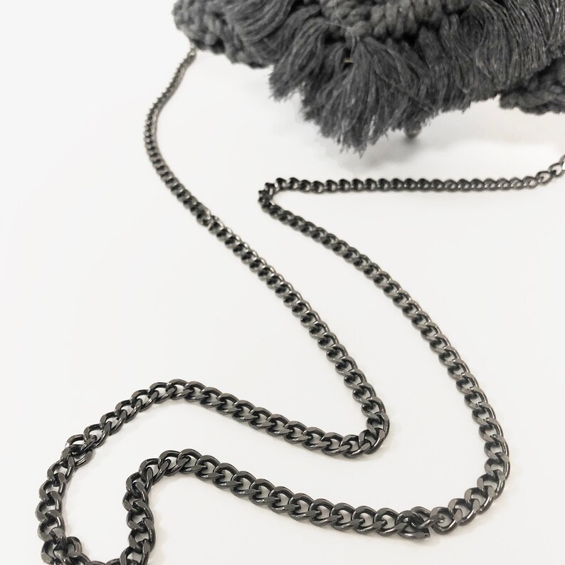 The Dope Rope Macrame Crossbody with chain strap / Bridal Etsy