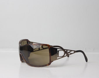 Y2K  tortoise DKNY shield oversized sunglasses unisex shades