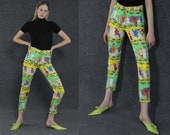 VERSACE commedia dell 39 arte graphic print high rise couture W 25 26