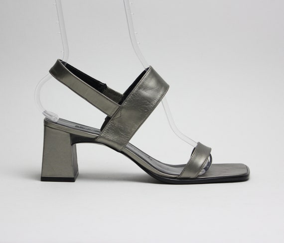 gunmetal grey sandals