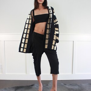 vtg 90s geometric kimono jacket S M image 7