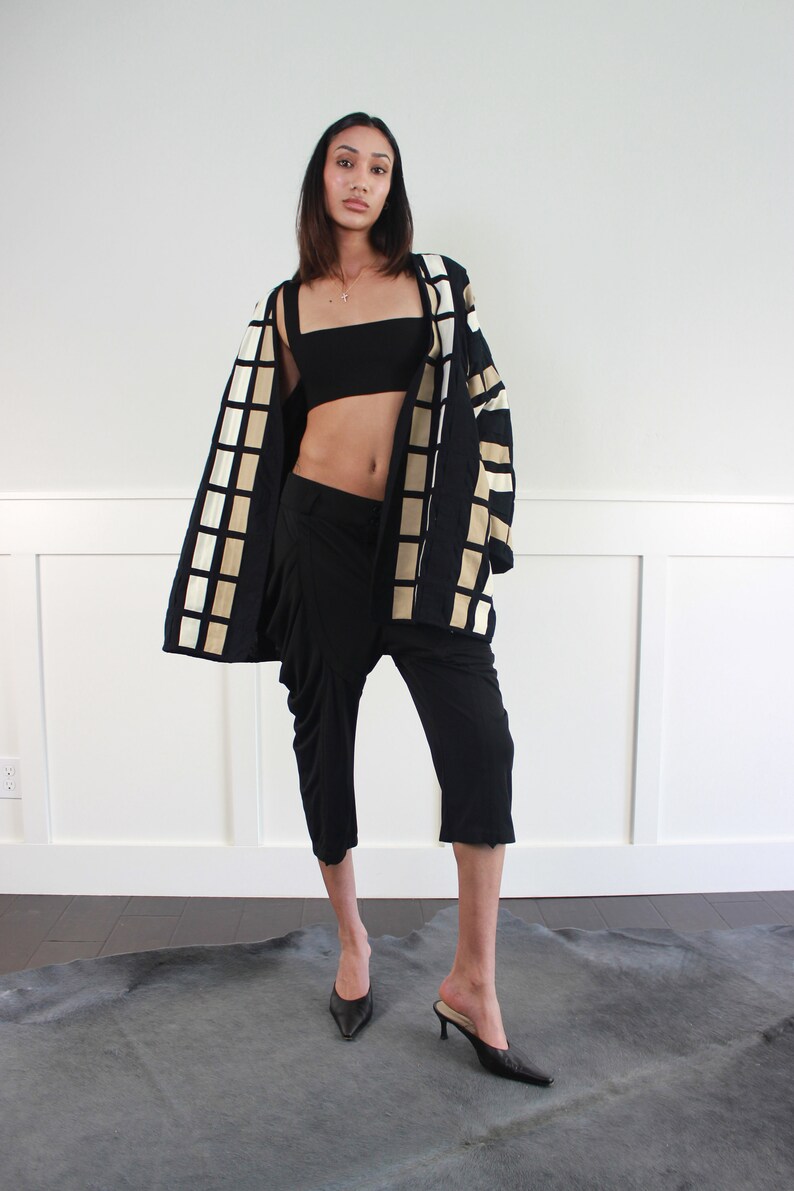 vtg 90s geometric kimono jacket S M image 7