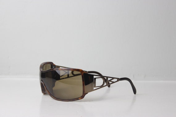 Y2K Tortoise DKNY Shield Oversized Sunglasses Unisex Shades Etsy UK