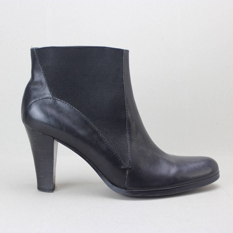 90s black chunky heels