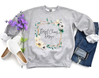 Desert Chaos Design Floral Hoodless Sweater