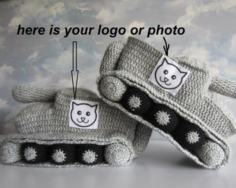 Crochet Tank Slippers, Hand Knit Slippers, Adult Crochet Slippers, Gift For Him, Handmade Shoes, Tank Slippers Shoes, Tanks Knit Slippers