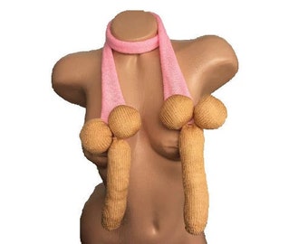 Pink penis scarf for bachelorette party, naughty supplies, bachelor party, penis, naughty party supply, Willy supplies, bachelorette penis