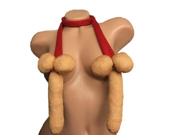 Red penis scarf for bachelorette party, naughty supplies, bachelor party, penis, naughty party supply, Willy supplies, bachelorette penis