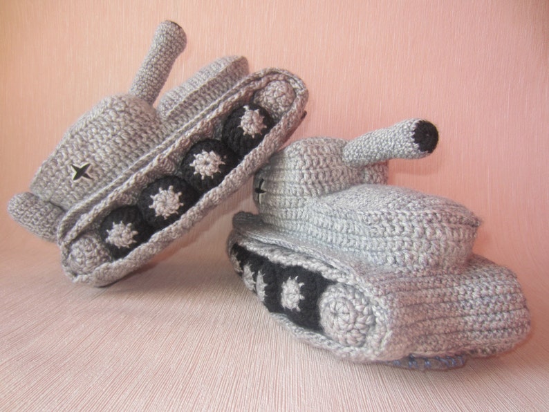 Hand Knit Slippers, Crochet Tank Slippers, Adult Crochet Slippers, Gift For Him, Handmade Shoes, Tank Slippers Shoes, Tanks Knit Slippers image 4
