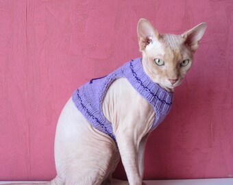 Tuxedo Katze, Katzenpullover, Haustierkleidung, Haustierkostüm, Kleidung für Katze, Sphynx-Pullover, warme Katzenkleidung, Sphynx-Pullover, gestrickte Katzenkleidung