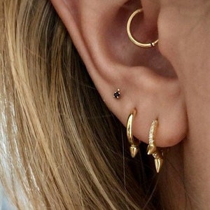 Small hoops earrings, Tiny hoops, Hoop earrings, Dainty hoops, Huggie hoops, Thin hoops, Minimalist earrings, Minimal jewelry- S-PEZ0254