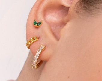 Tiny hoops - Dainty Hoops - Link Hoops - Hoop Earrings - Minimal earrings - Gold Hoops - Silver Hoops - Small hoop earrings - Small earrings
