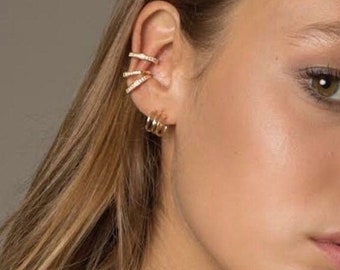 Huggie ear cuff, Cz ear cuff, ear cuff, gold ear cuff, silver ear cuff, minimal ear cuff, dainty ear cuff, delicate ear cuff, ear cuffs