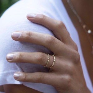 Dainty braid gold ring, Minimalist simple ring, Minimal ring, Tiny ring, Stacking ring, Thin gold ring, Stackable ring, Minimalist ring