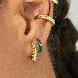 Braided Hoops, Minimalist hoops, Hoop earrings, Gold hoops, Dainty hoop earrings, Minimalist jewelry, Minimal hoops,Delicate hoops
